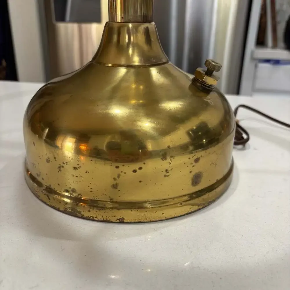 Vintage Coleman Model 100 Gas Lantern Converted to Electric Table Lamp